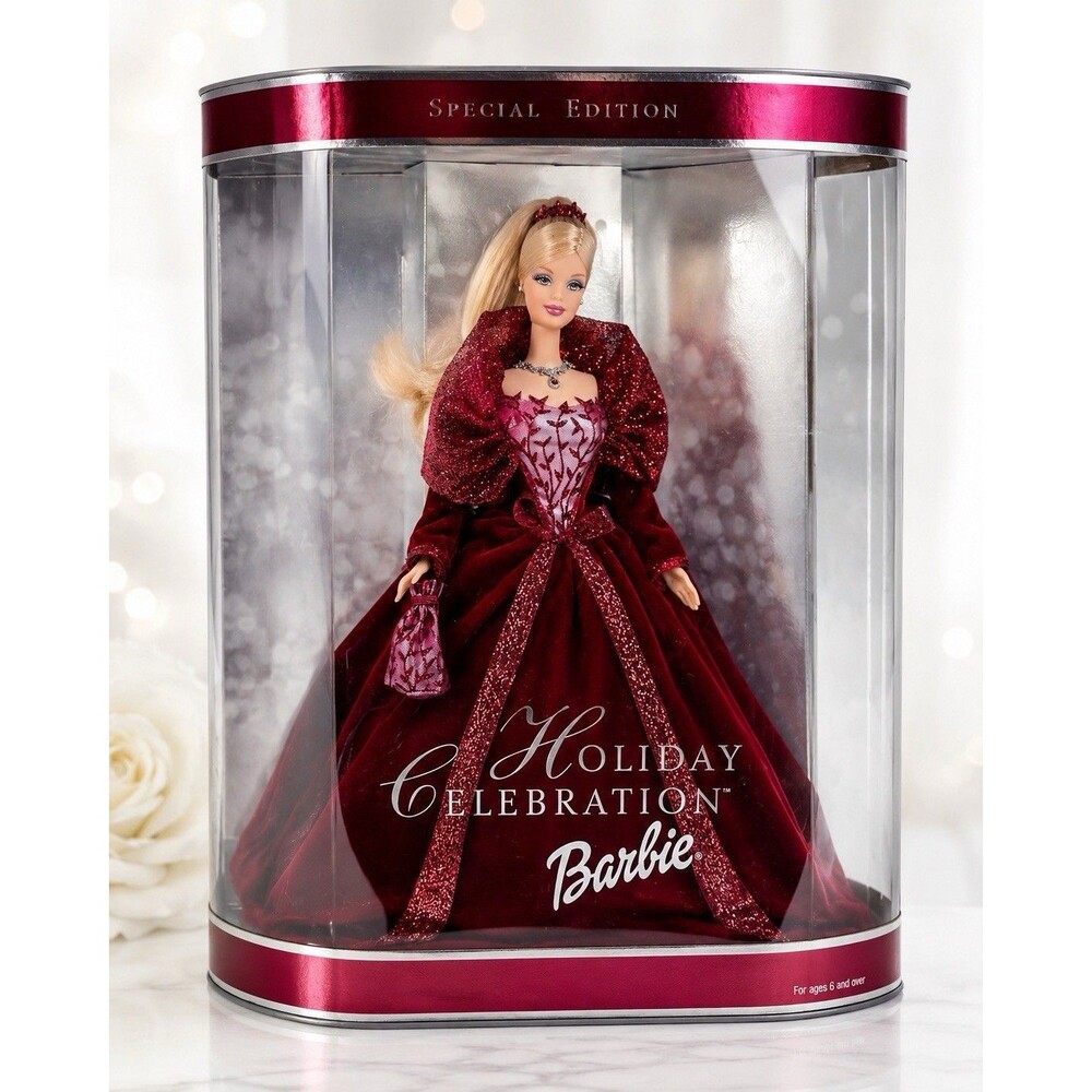 Holiday Celebration Barbie 2001 Special Edition Red Velvet Gown NRFB
